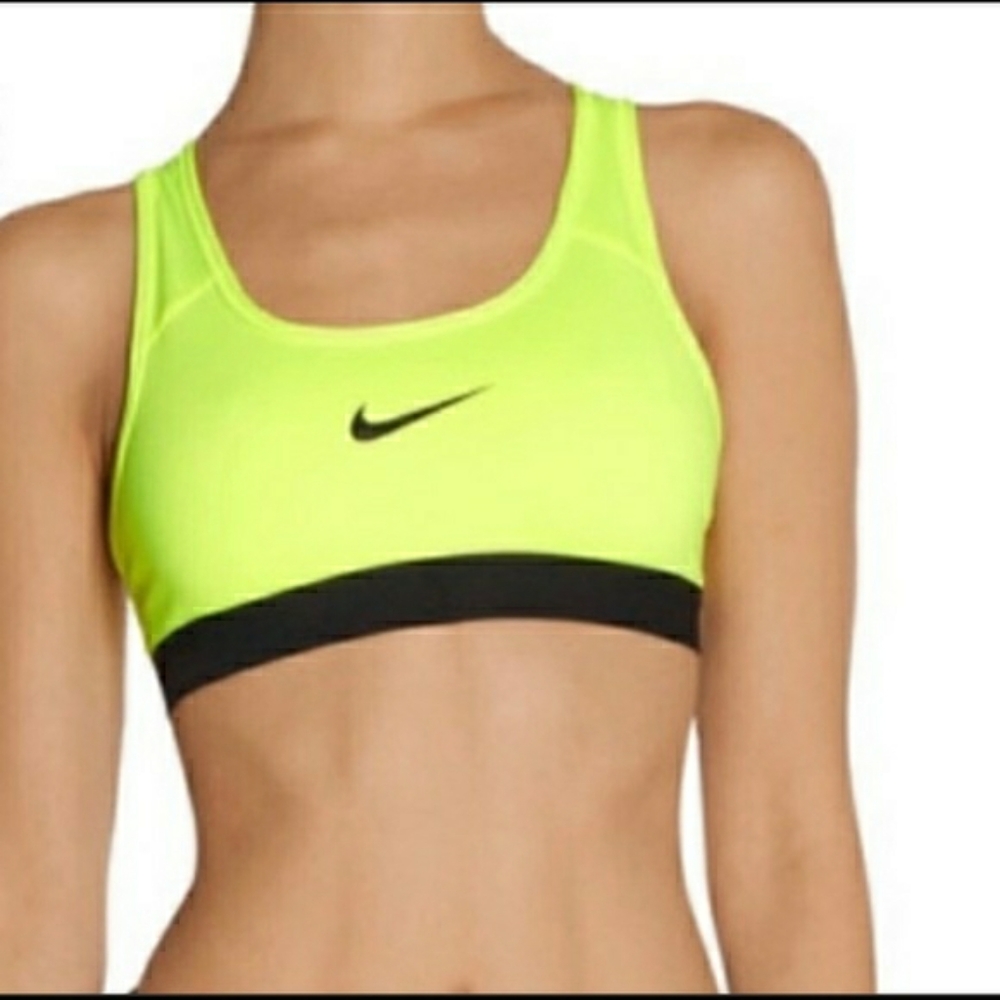 Neon Yellow Nike Sports Bra Size Large